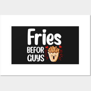 Fries Befor Guys - Kawaii French Fries Posters and Art